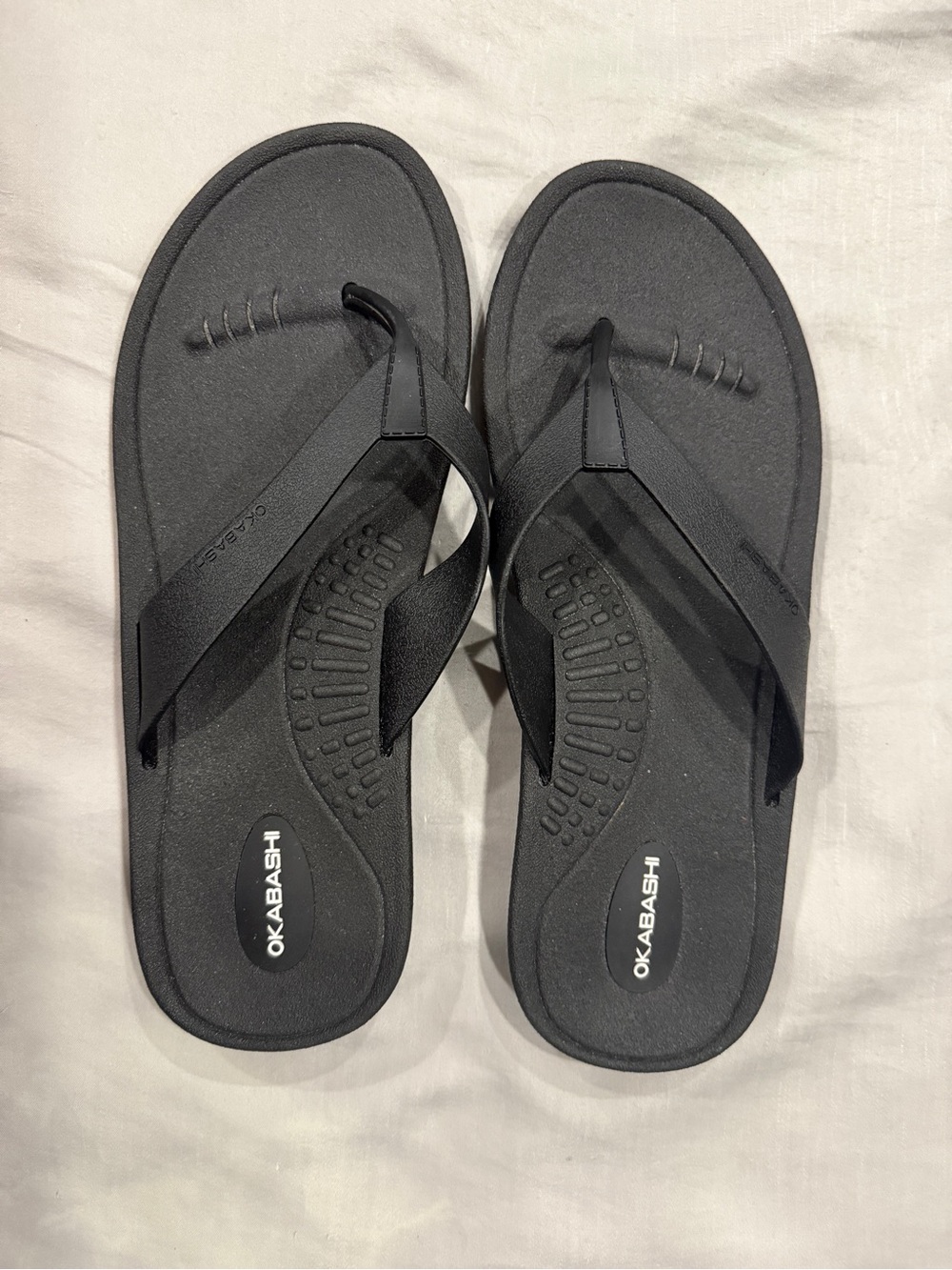 Okabashi Black Flip Flop Sandals